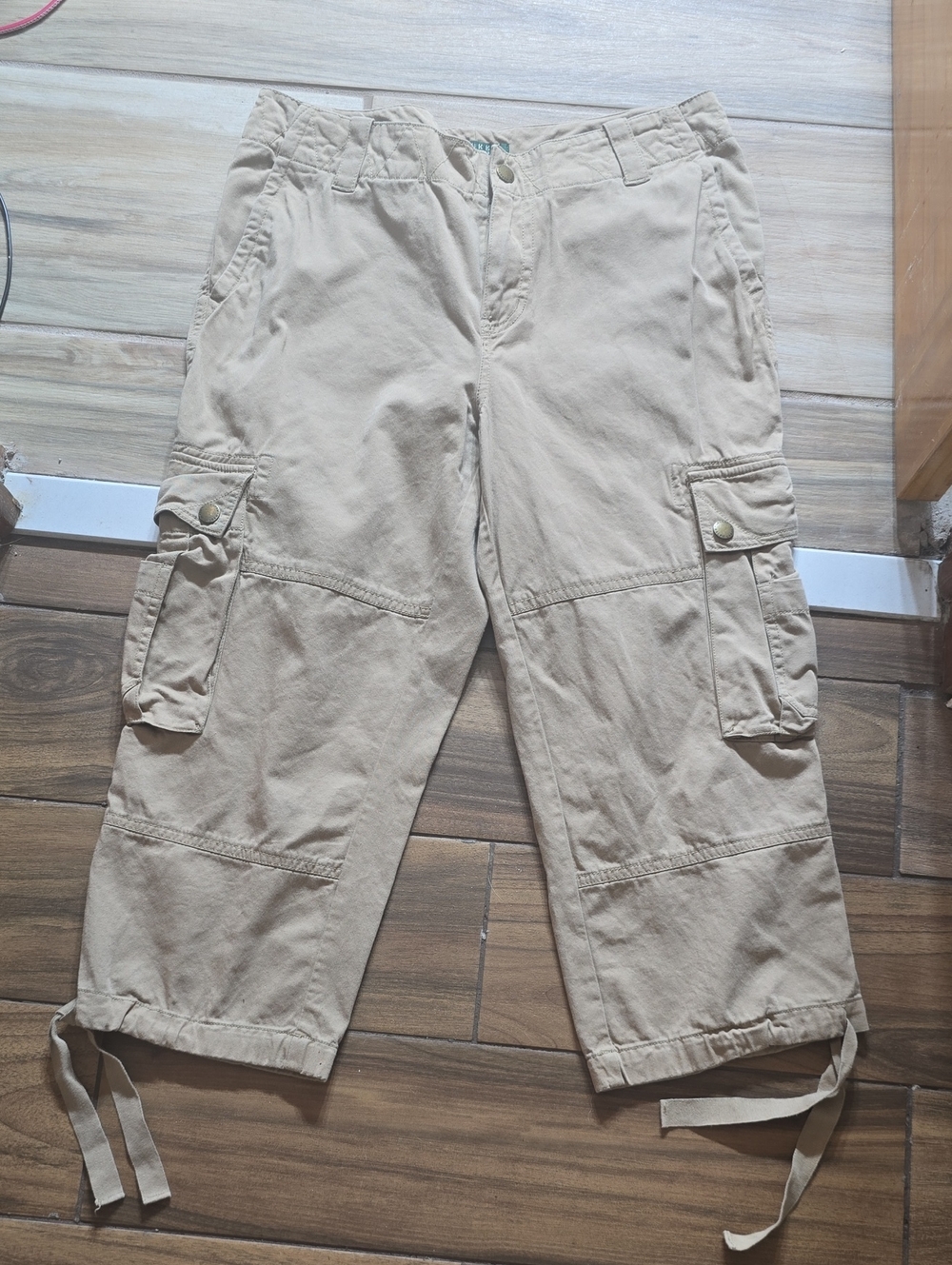 Lauren Ralph Lauren Taupe Utility Capris Size 10